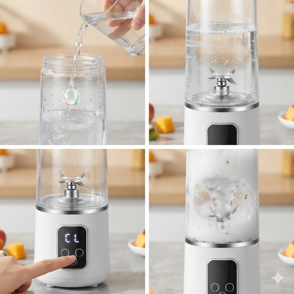 Mini Licuadora Portátil Recargable USB | Vaso Batidor Eléctrico
