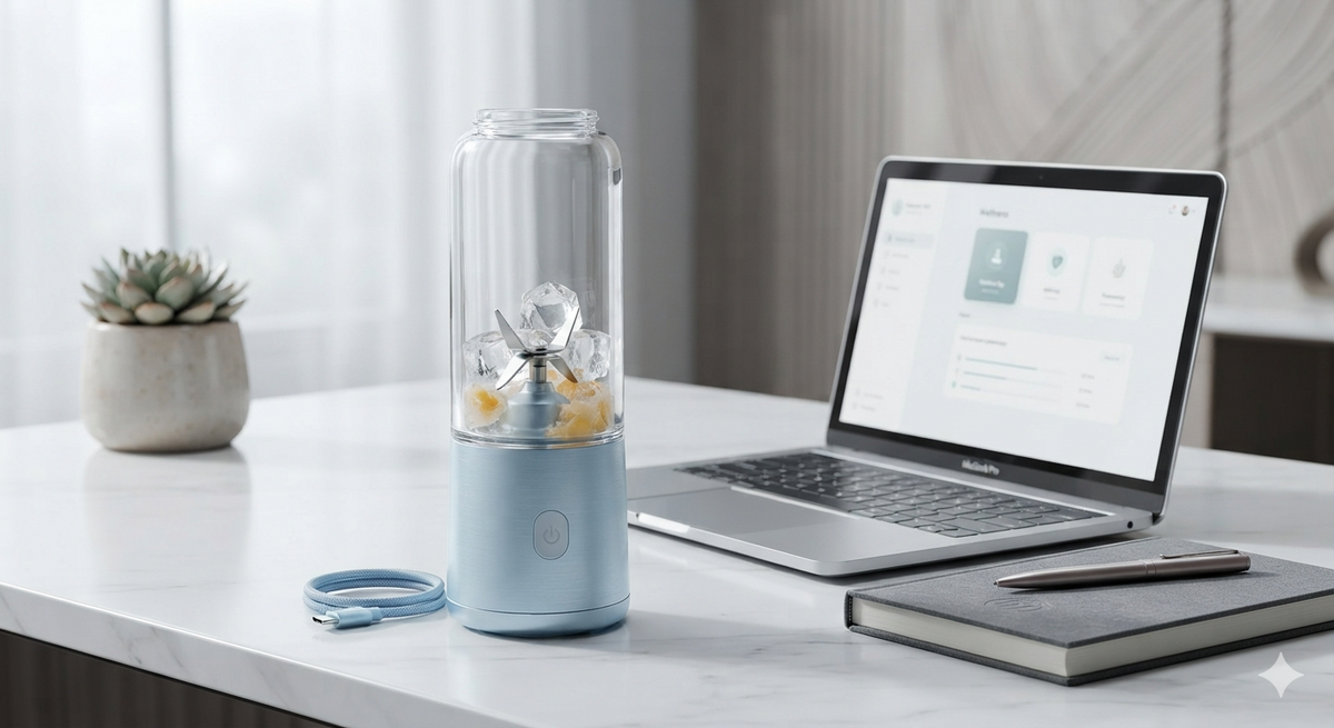 Mini Licuadora Portátil Recargable USB | Vaso Batidor Eléctrico