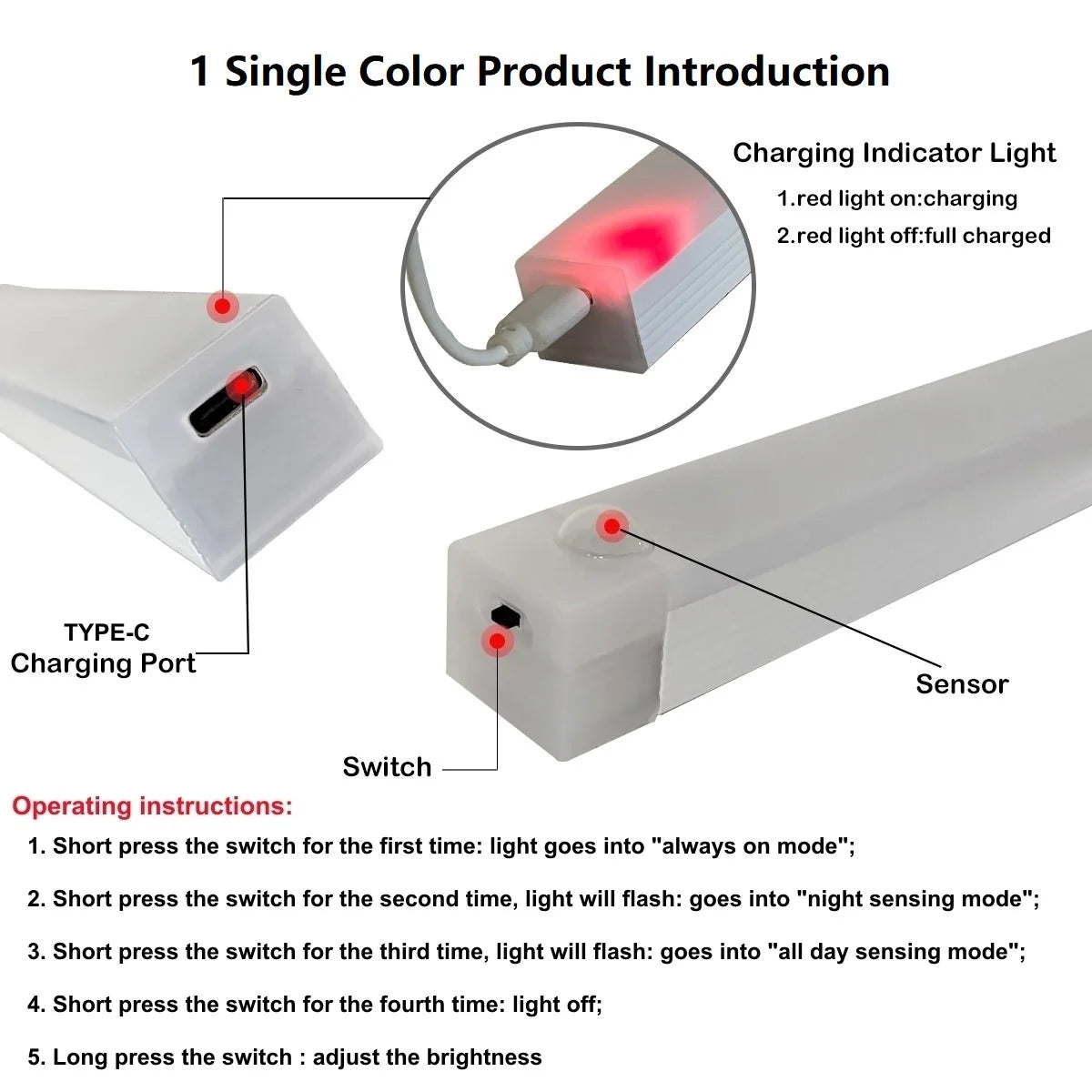 Barra de Luz LED Inteligente con Sensor de Movimiento | Lámpara Magnética Inalámbrica USB
