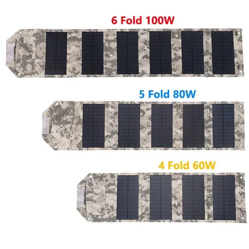 Panel Solar Plegable Portátil USB - Carga Inteligente de Emergencia