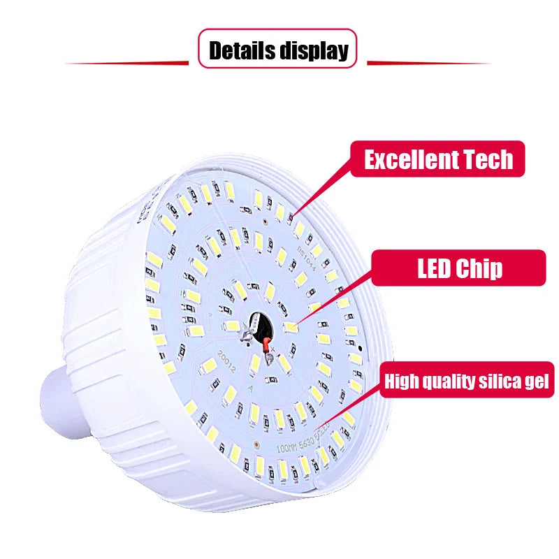 Led USB Rechargeable Light Bulb 80W 120W 200W Night Market Lighting Stall Lamp Stall Lamp Outdoor Camping Household Emergency