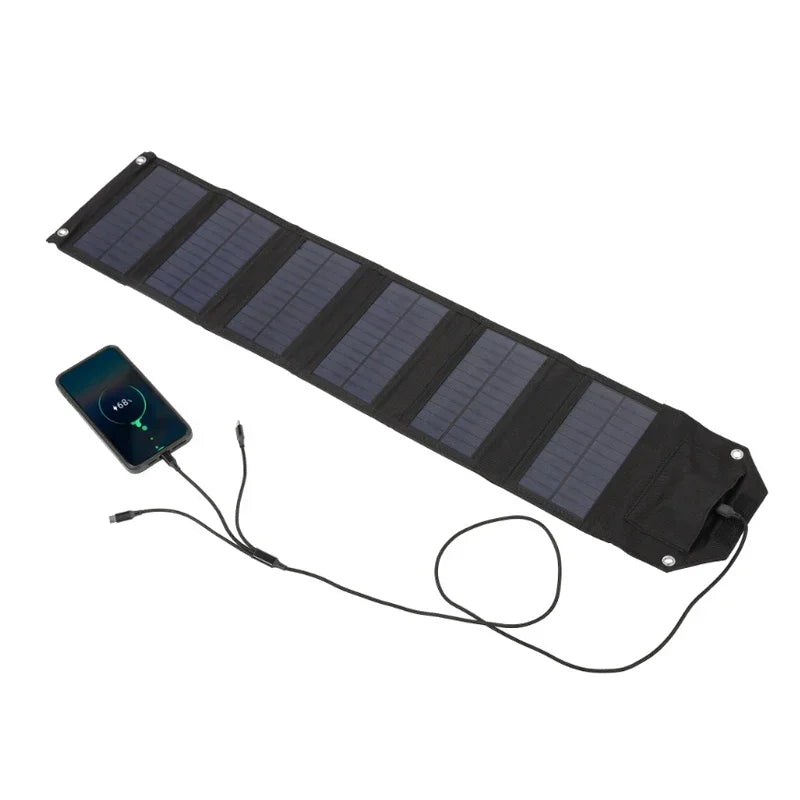 Panel Solar Plegable Portátil USB - Carga Inteligente de Emergencia