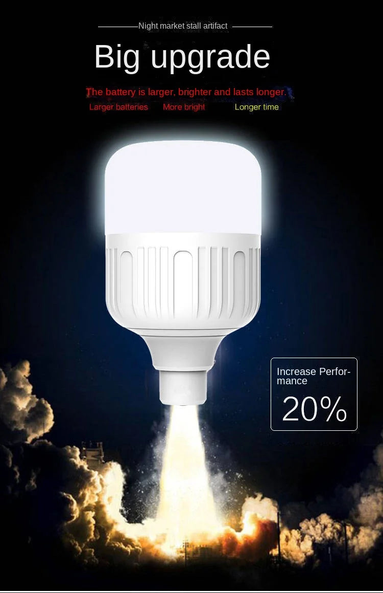 Led USB Rechargeable Light Bulb 80W 120W 200W Night Market Lighting Stall Lamp Stall Lamp Outdoor Camping Household Emergency