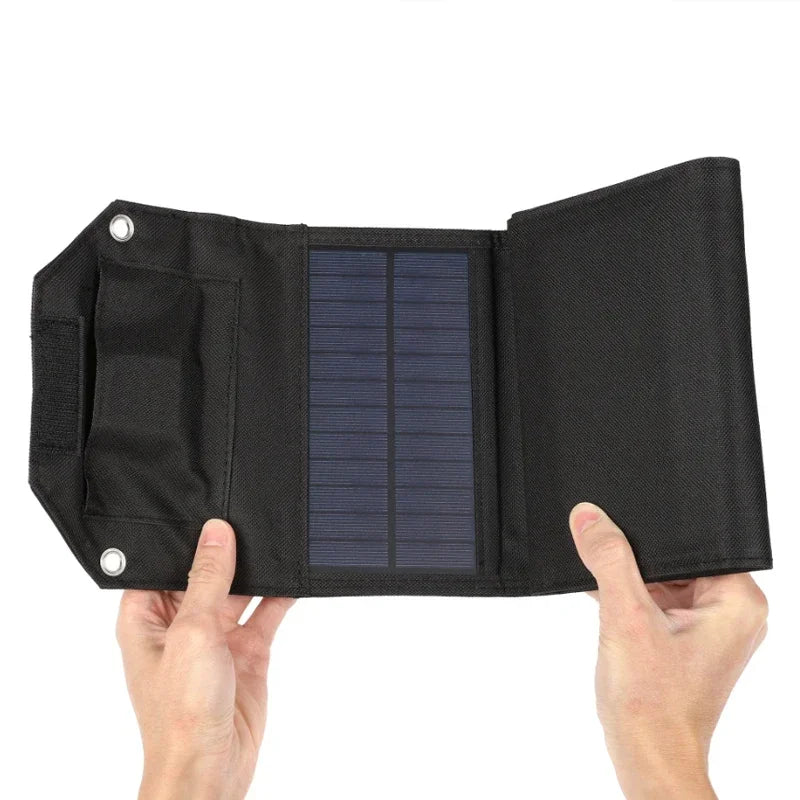 Panel Solar Plegable Portátil USB - Carga Inteligente de Emergencia