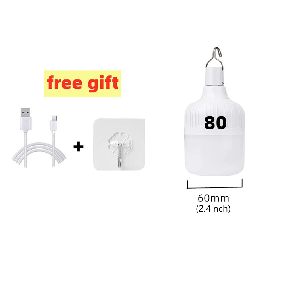 Lámpara de Emergencia LED Multifuncional Recargable USB de Alta Potencia