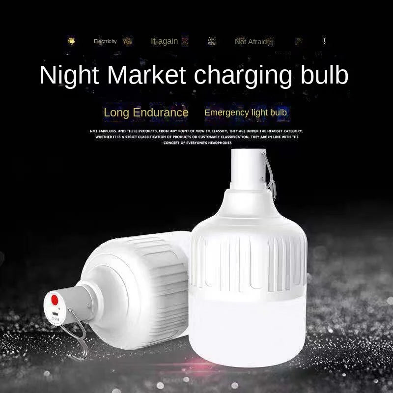 Led USB Rechargeable Light Bulb 80W 120W 200W Night Market Lighting Stall Lamp Stall Lamp Outdoor Camping Household Emergency