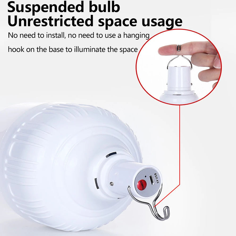 Lámpara de Emergencia LED Multifuncional Recargable USB de Alta Potencia