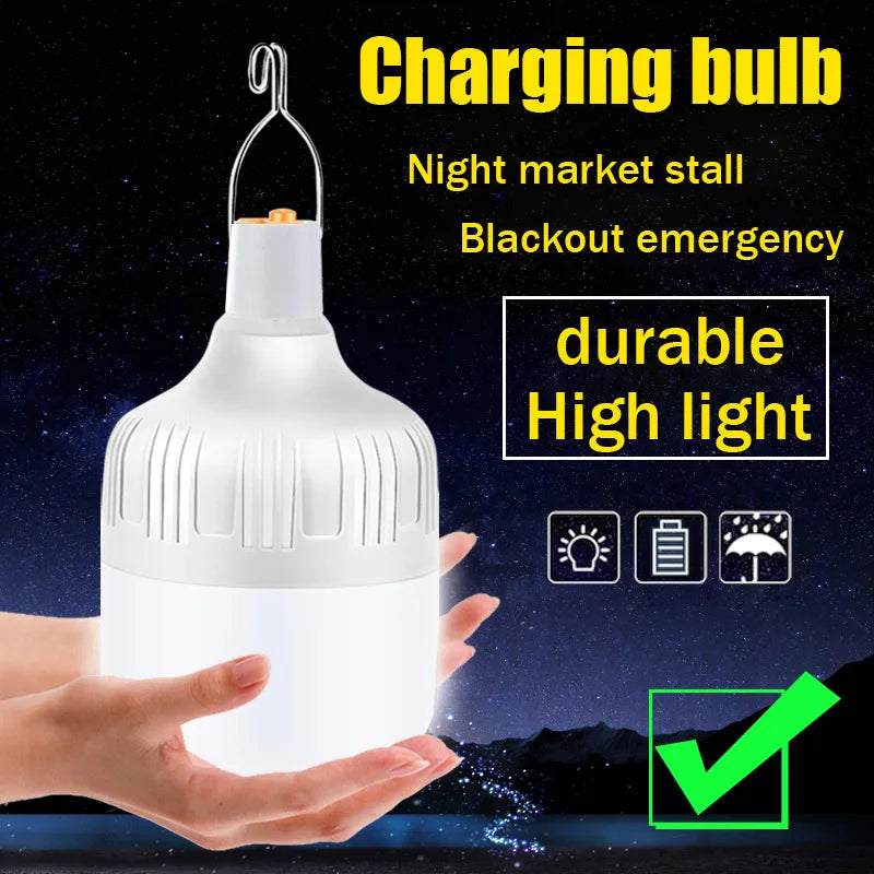 Led USB Rechargeable Light Bulb 80W 120W 200W Night Market Lighting Stall Lamp Stall Lamp Outdoor Camping Household Emergency