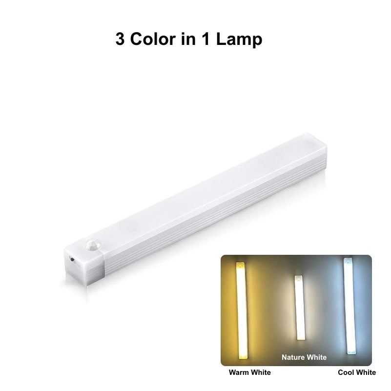 Barra de Luz LED Inteligente con Sensor de Movimiento | Lámpara Magnética Inalámbrica USB