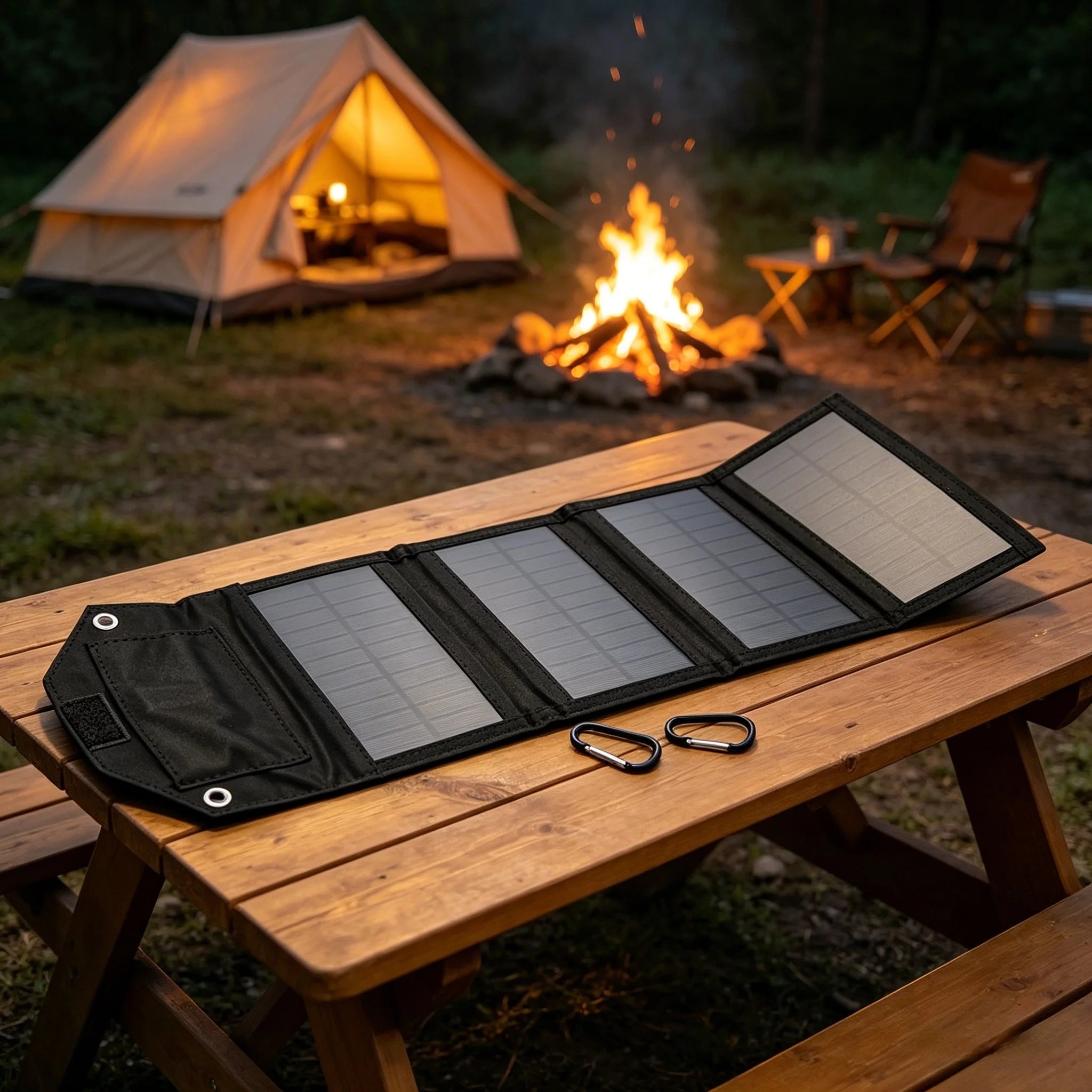 Panel Solar Plegable Portátil USB - Carga Inteligente de Emergencia