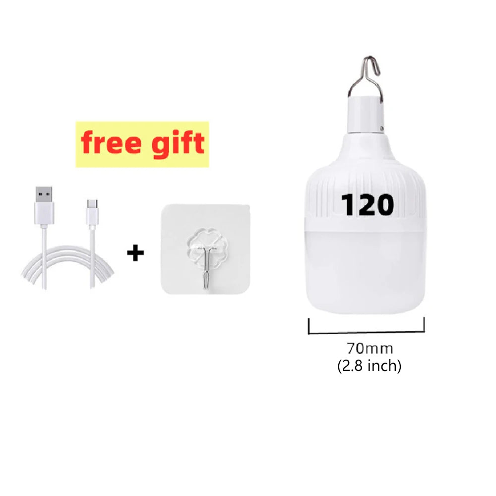 Lámpara de Emergencia LED Multifuncional Recargable USB de Alta Potencia