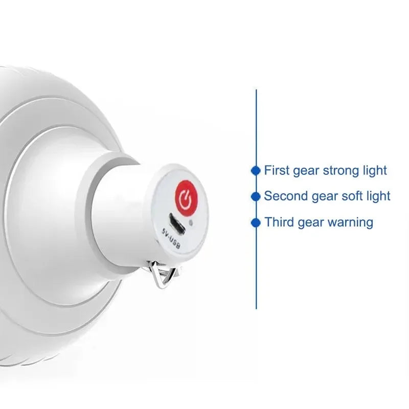 Lámpara de Emergencia LED Multifuncional Recargable USB de Alta Potencia