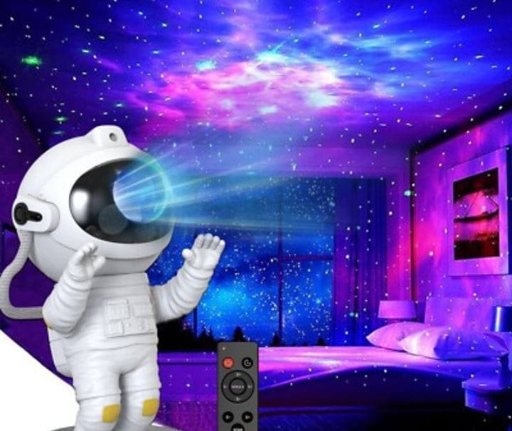 Lámpara Proyector de Galaxia Astronauta con Control Remoto