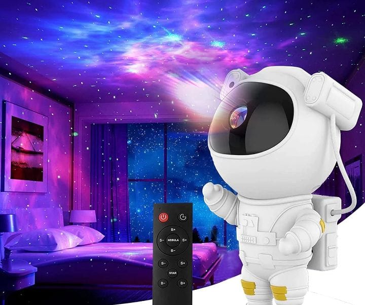 Lámpara Proyector de Galaxia Astronauta con Control Remoto