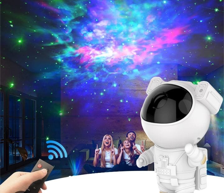 Lámpara Proyector de Galaxia Astronauta con Control Remoto