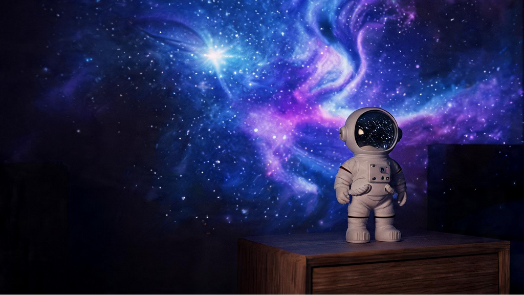 Lámpara Proyector de Galaxia Astronauta con Control Remoto