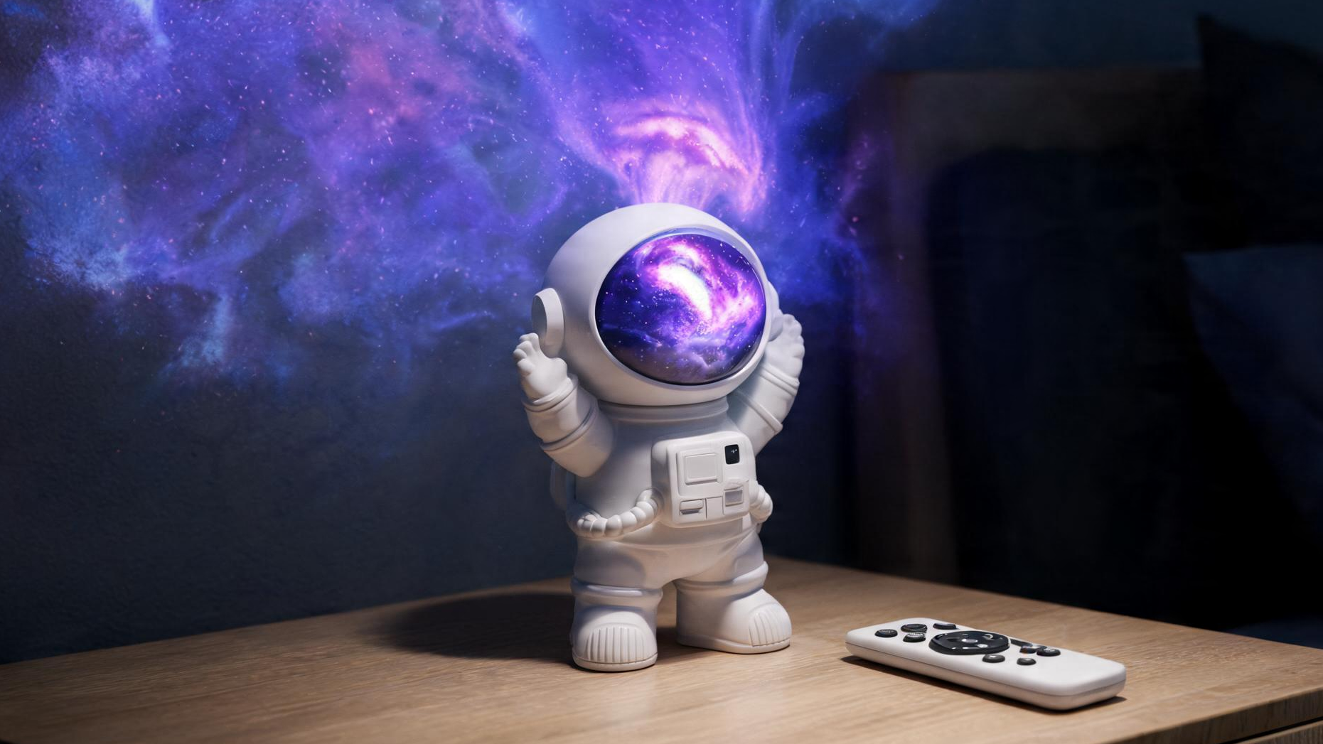 Lámpara Proyector de Galaxia Astronauta con Control Remoto