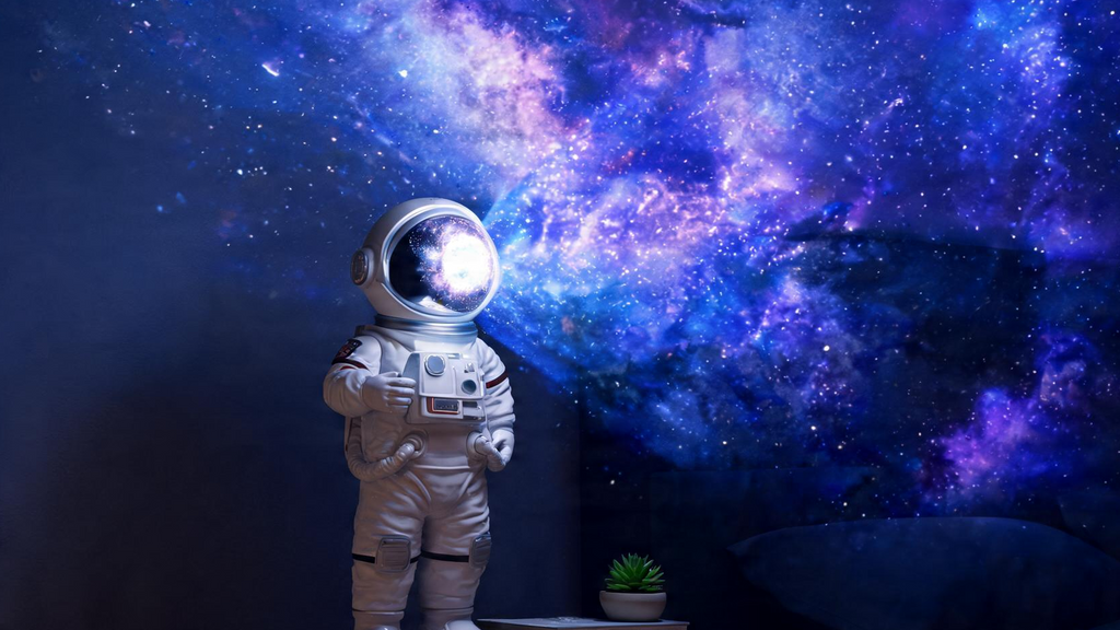 Lámpara Proyector de Galaxia Astronauta con Control Remoto